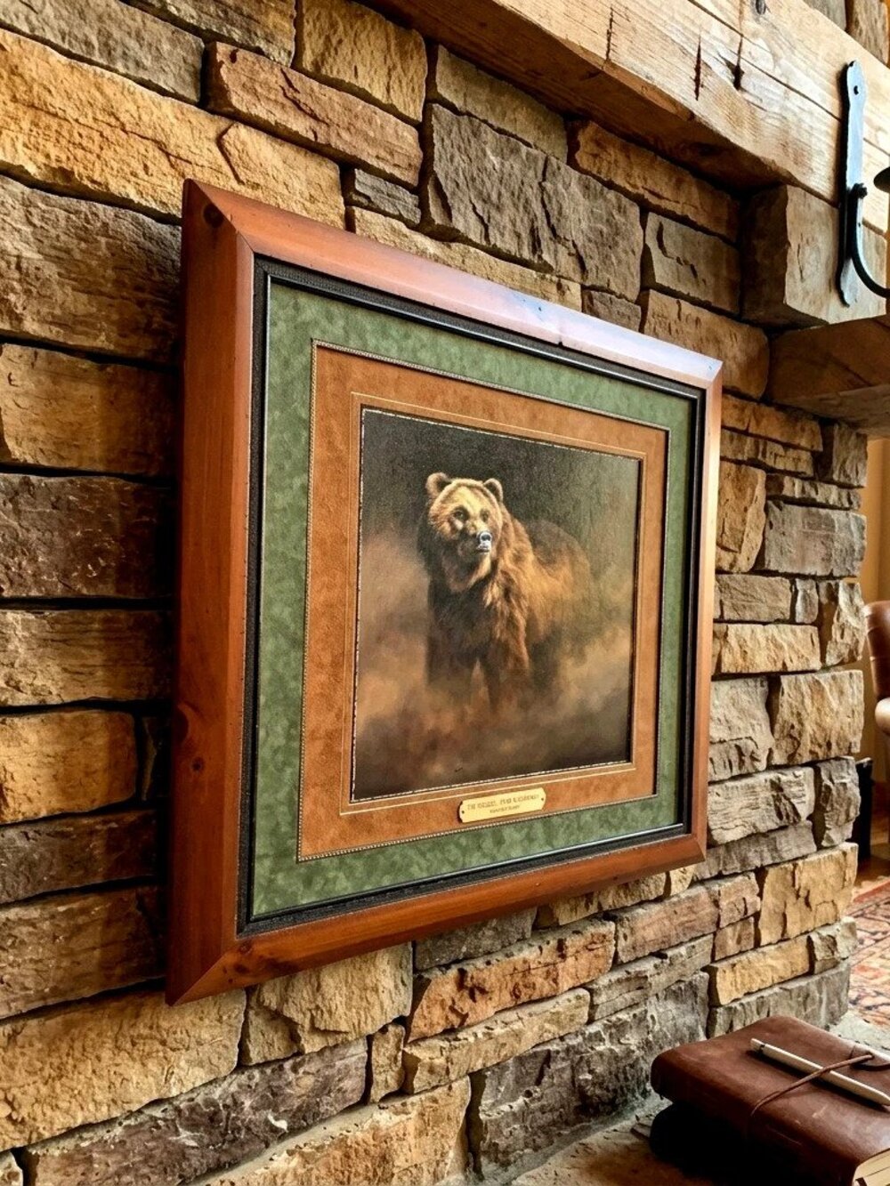Stunning Grizzly Bear Giclée Print The Majestic Hunter Edward Aldrich~44x44"